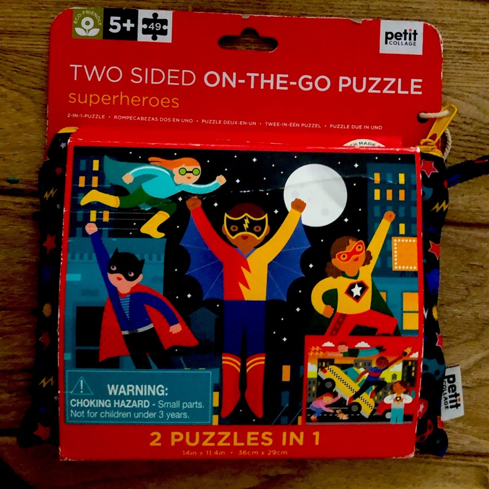 2 sided on the go travel puzzle